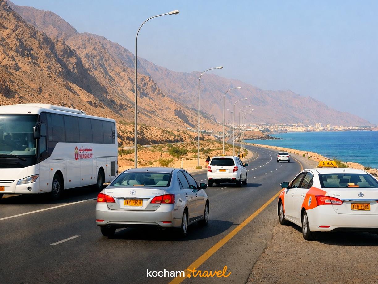 Ilustracja do tematu: Oman. Ile kosztuje dojazd z Maskatu do Sur? Porównanie cen autobusów, taksówek i wynajmu auta.