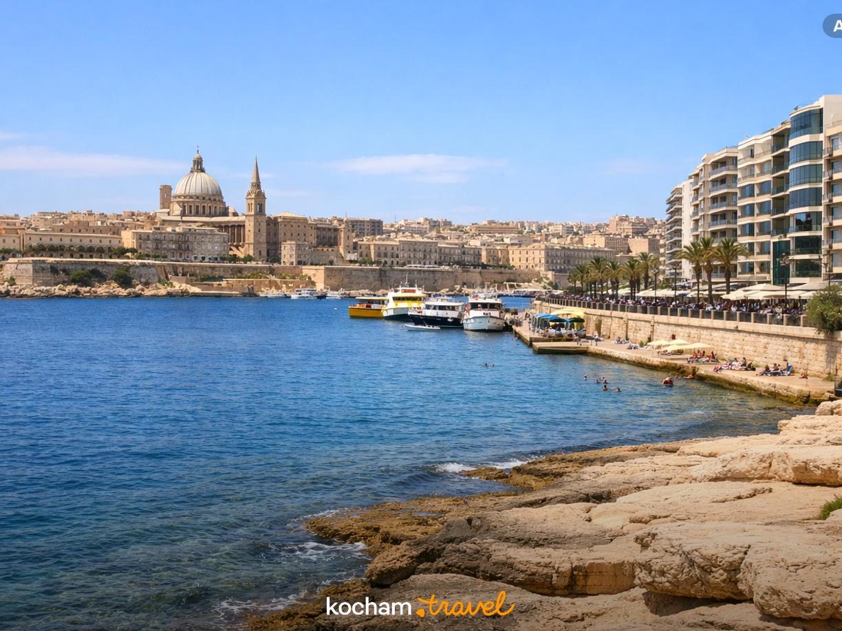 Ilustracja do tematu: Malta. Sliema: jak dojechać i gdzie spać — przejrzysty plan?