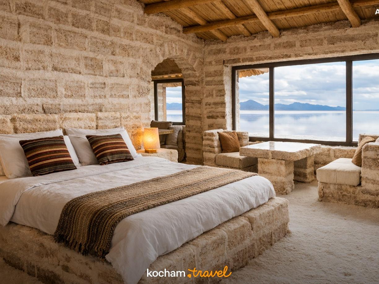Ilustracja do tematu: Gdzie nocować w Salar de Uyuni w Boliwii, aby doświadczyć spania w hotelu z soli?
