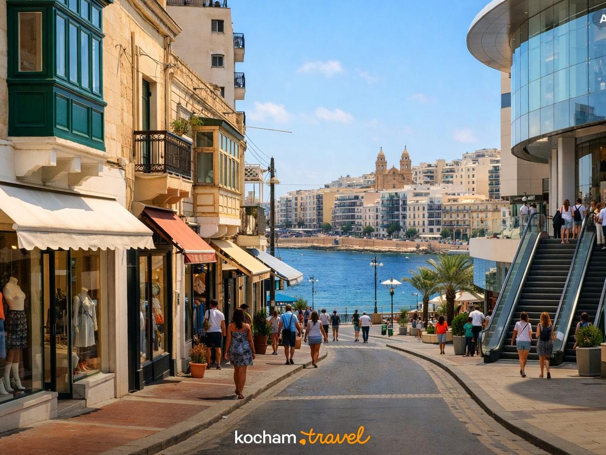 Ilustracja do tematu: Malta. Przewodnik po lokalnych butikach i centrach handlowych w mieście Sliema