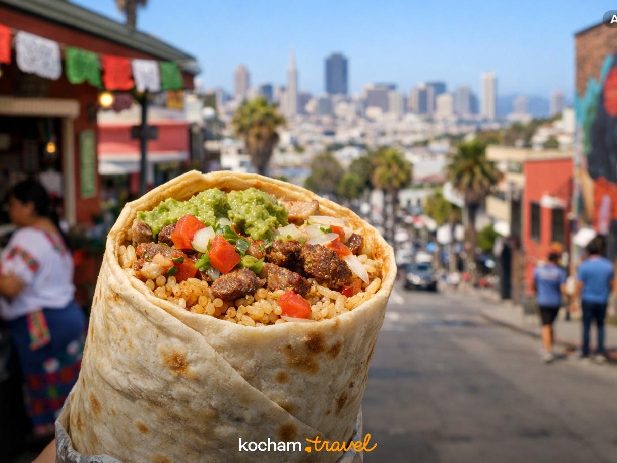 Ilustracja do tematu: Stany Zjednoczone. Kultowy Mission burrito i meksykańskie tradycje kulinarne w San Francisco