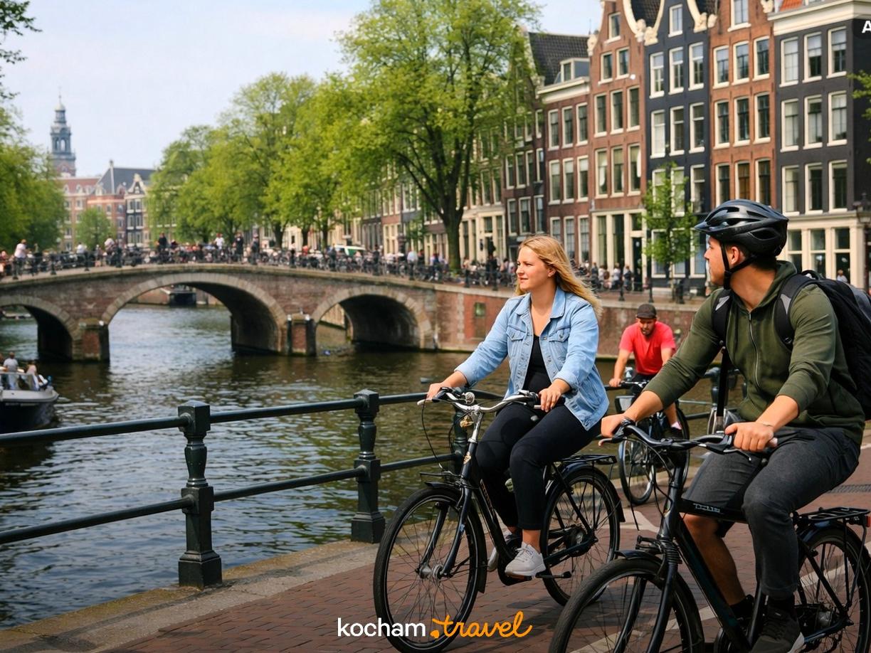 Ilustracja do tematu: City break z Warszawy: Amsterdam - jak wypożyczyć rower i bezpiecznie jeździć po stolicy Holandii