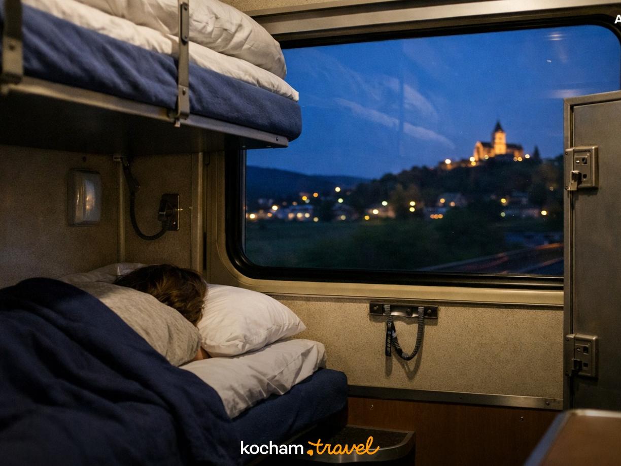 Ilustracja do tematu: Podróż nocnym pociągiem po Europie. Jak wybrać przedział sypialny i zadbać o bezpieczeństwo swoich rzeczy?