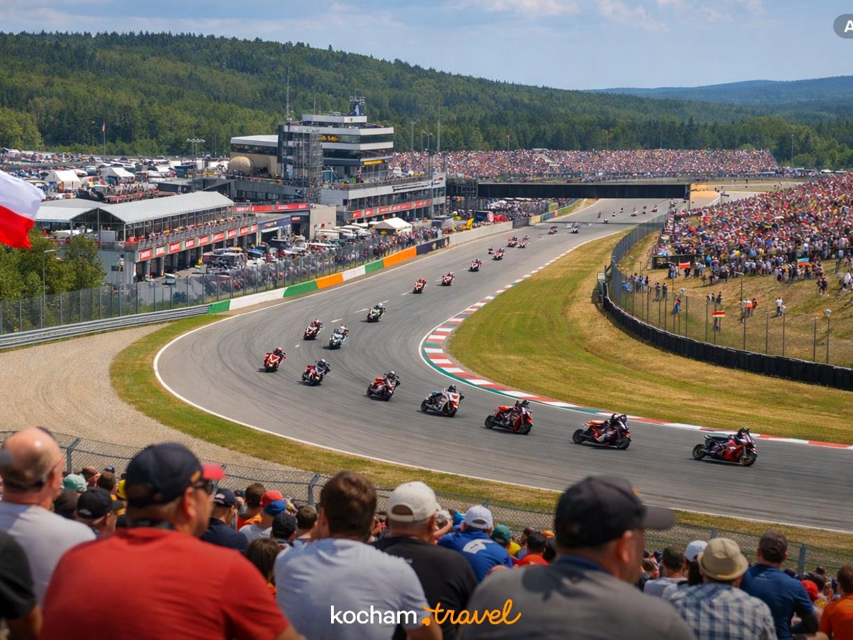 Ilustracja do tematu: Czechy. Jak samemu zorganizować wyjazd na wyścigi MotoGP w Brnie: rezerwacja biletów, dojazd na tor Masaryka i omijanie tłumów