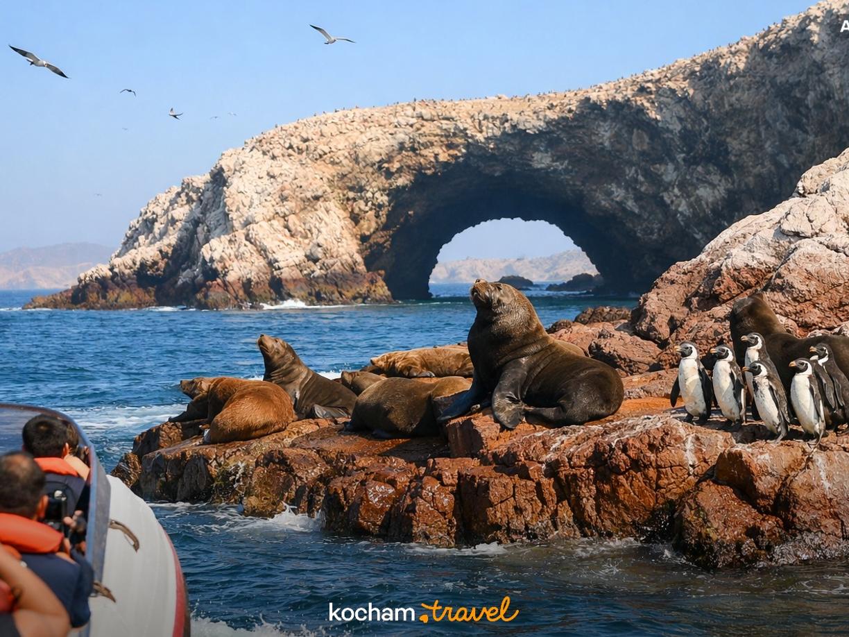 Ilustracja do tematu: Peru. Rejs na wyspy Ballestas z miasteczka Paracas w poszukiwaniu lwów morskich i pingwinów