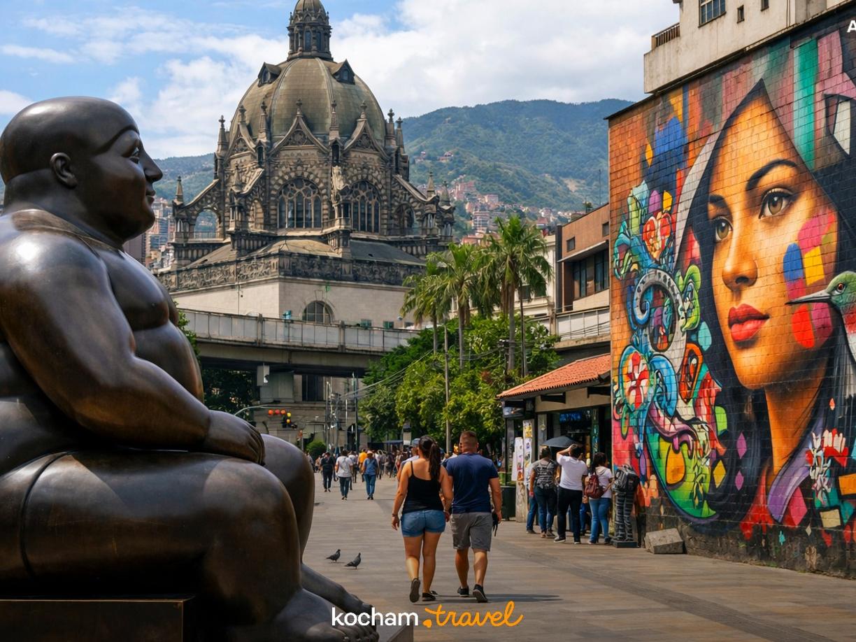 Ilustracja do tematu: Kolumbia. Śladami Fernando Botero i sztuki współczesnej na ulicach Medellín.