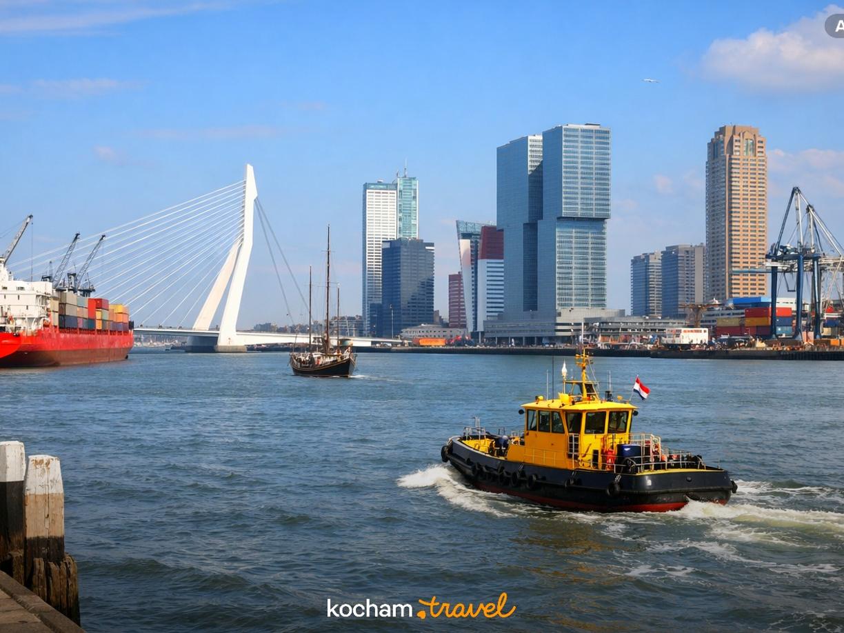 Ilustracja do tematu: City break z Gdańska: Rotterdam (Niderlandy) - jak zwiedzić największy port w Europie i poczuć morski klimat miasta