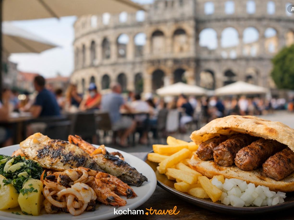 Ilustracja do tematu: Pula: gdzie zjeść — lokalne klasyki i street food?