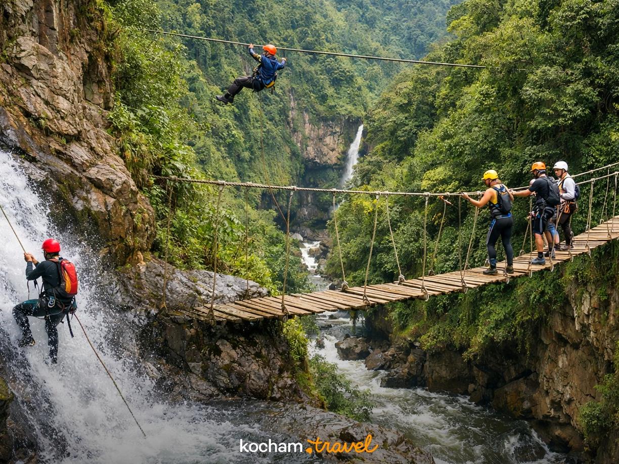 Ilustracja do tematu: Ekwador. Canyoning, tyrolki i mosty tybetańskie – przewodnik po sportach ekstremalnych w Baños.