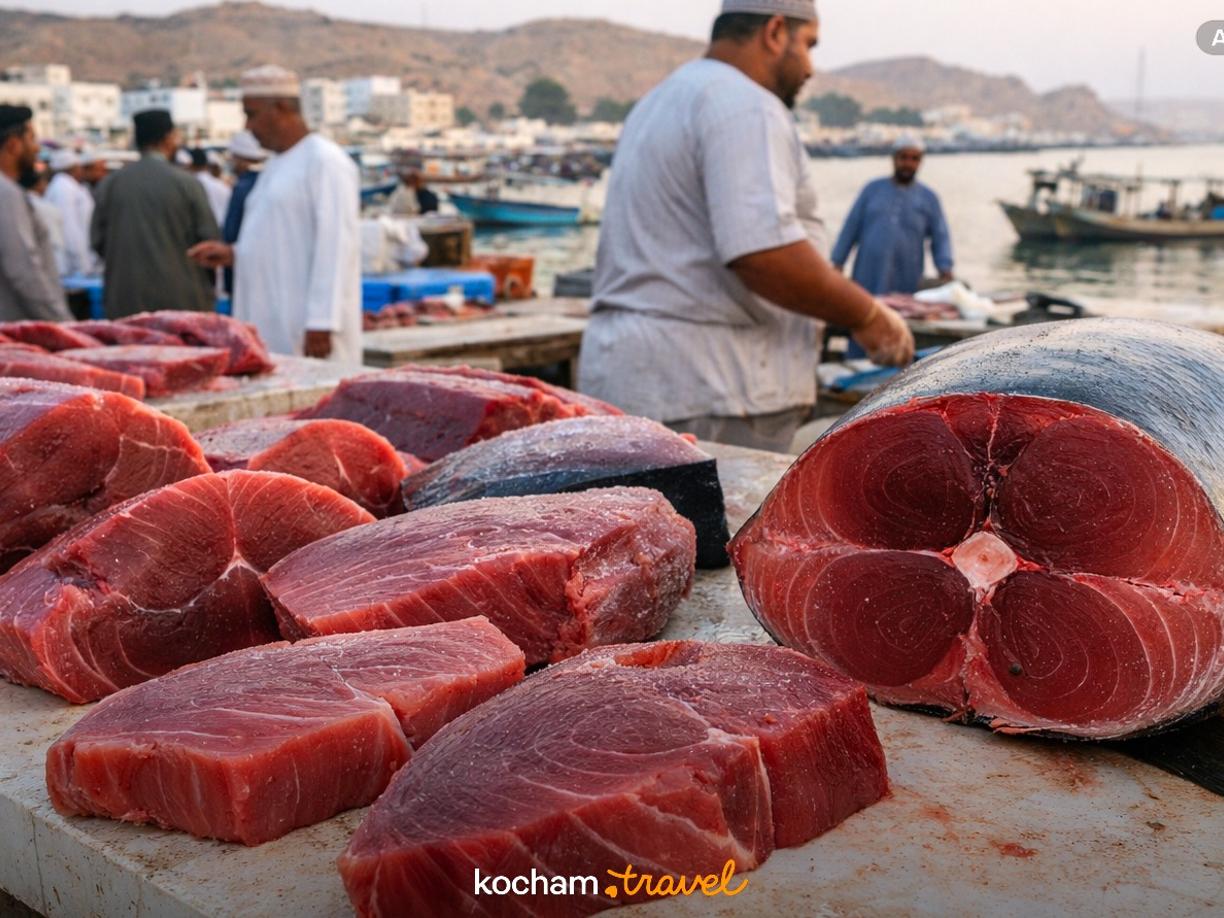 Ilustracja do tematu: Oman. Ceny na porannym targu rybnym w Sur: ile zapłacisz za kilogram świeżego tuńczyka?