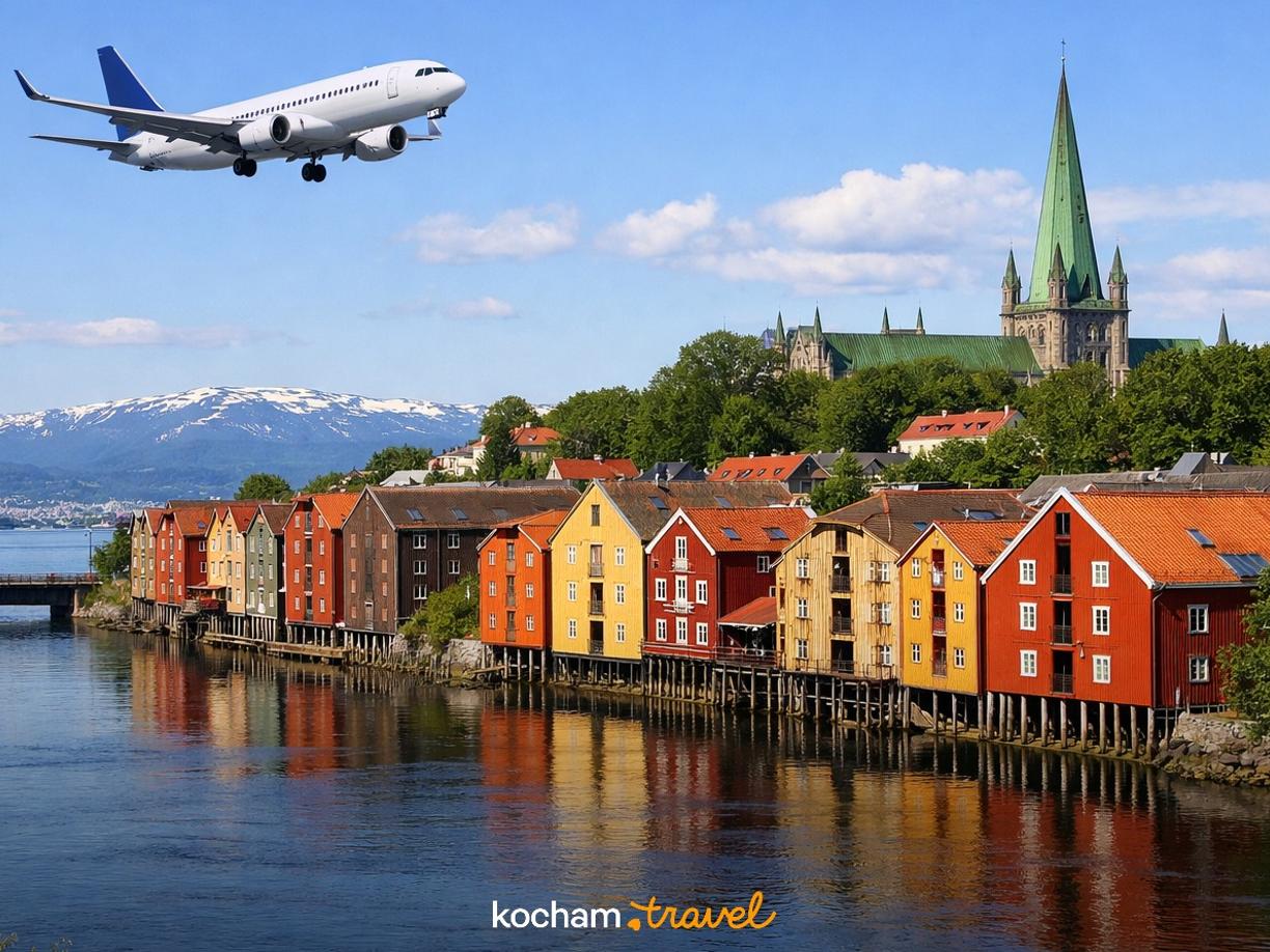 Ilustracja do tematu: Gdzie samolotem na urlop: Trondheim w Norwegii – jak znaleźć bezpośrednie i tanie loty z Polski?