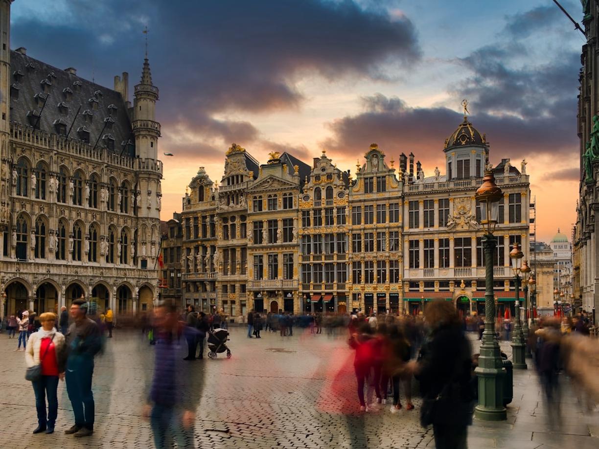 Widok na architekturę Brukseli