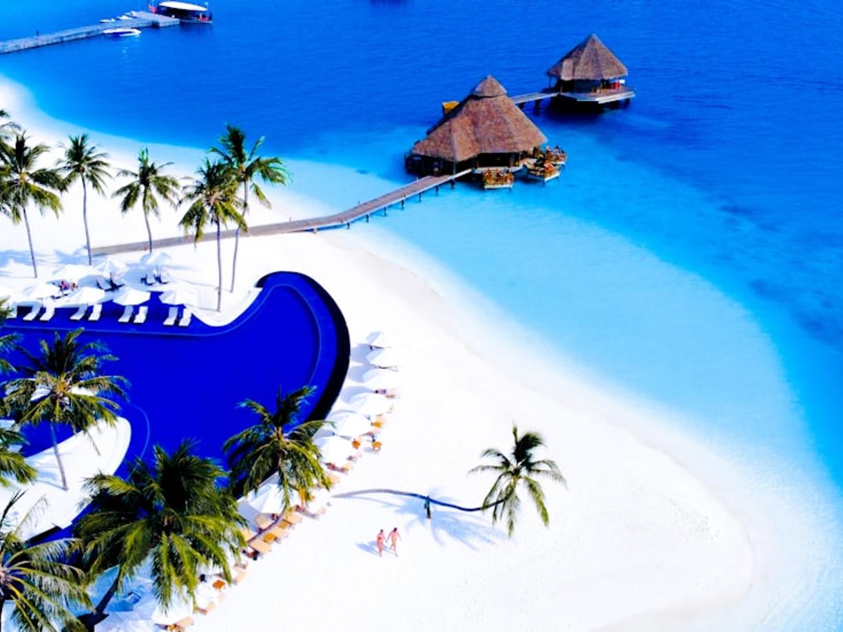 Luksusowy ośrodek na plaży na Maldiwach