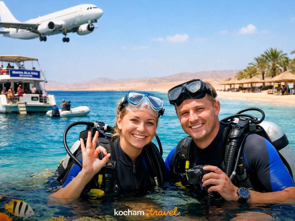 Ilustracja do tematu: Gdzie samolotem na urlop: Egipt i nurkowanie dla początkujących w Marsa Alam