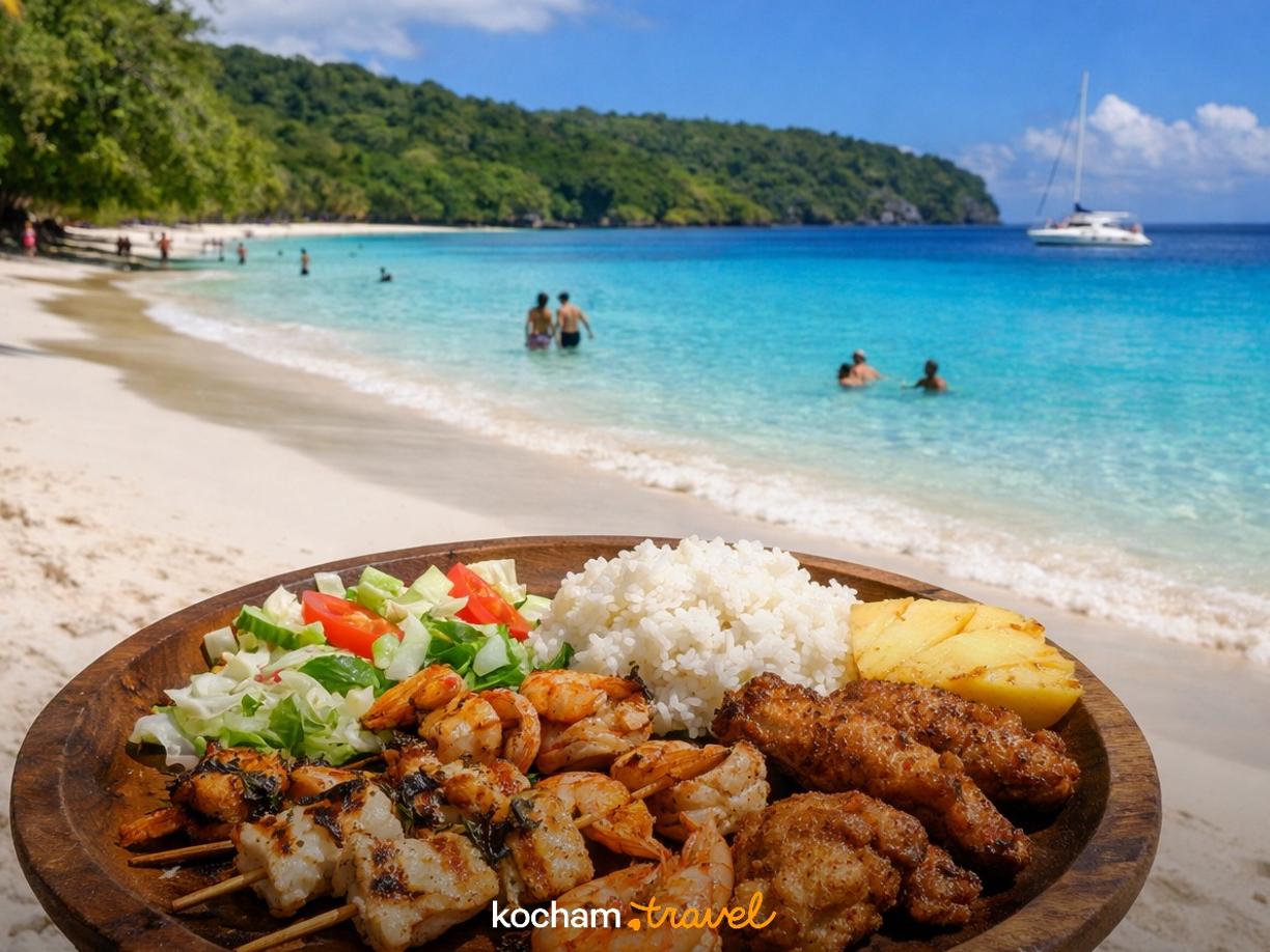 Ilustracja do tematu: Gotowy plan podróży: wyjazd do Vanuatu na Champagne Beach – idealny plan dnia z odpoczynkiem, jedzeniem i zwiedzaniem