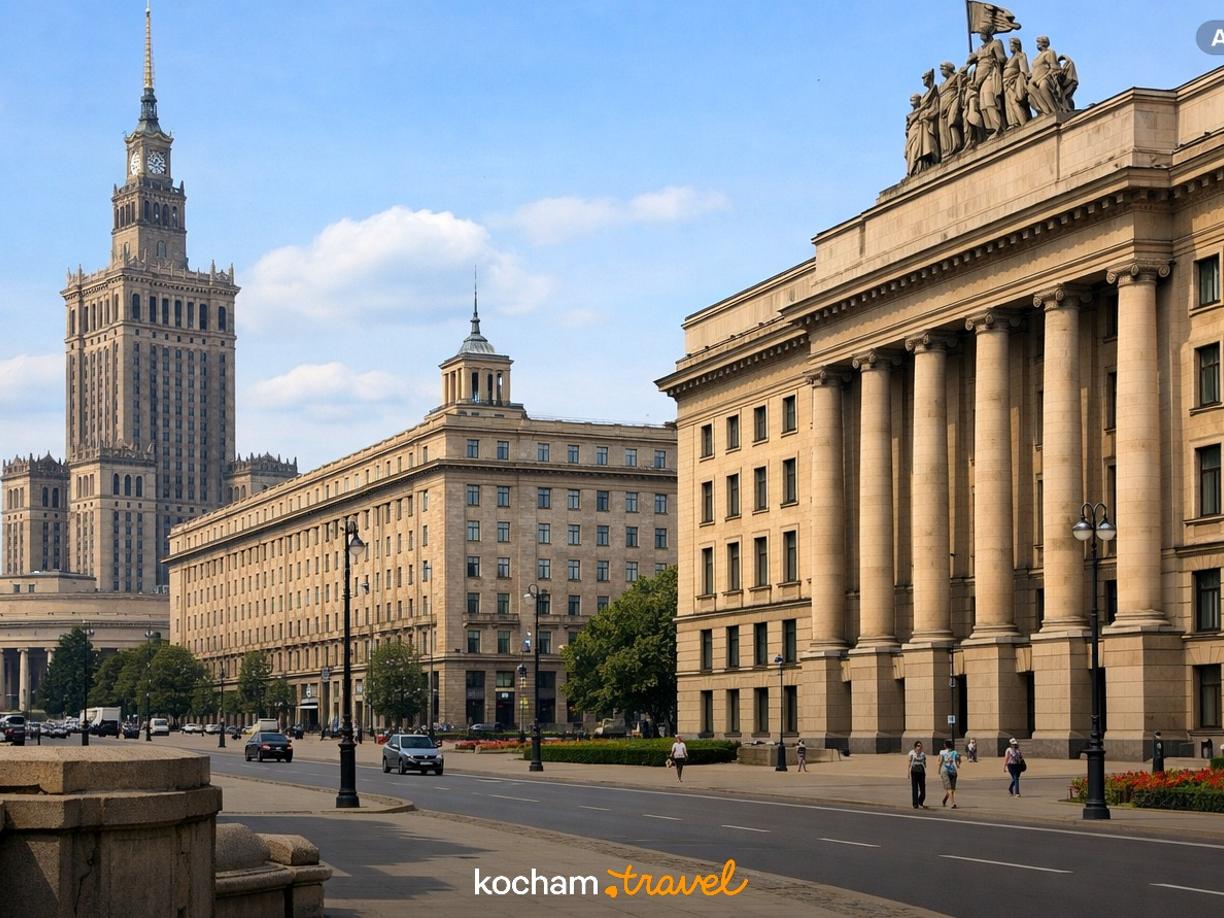 Ilustracja do tematu: Architektura socrealizmu w Warszawie: spacer śladami monumentalnych budowli Śródmieścia