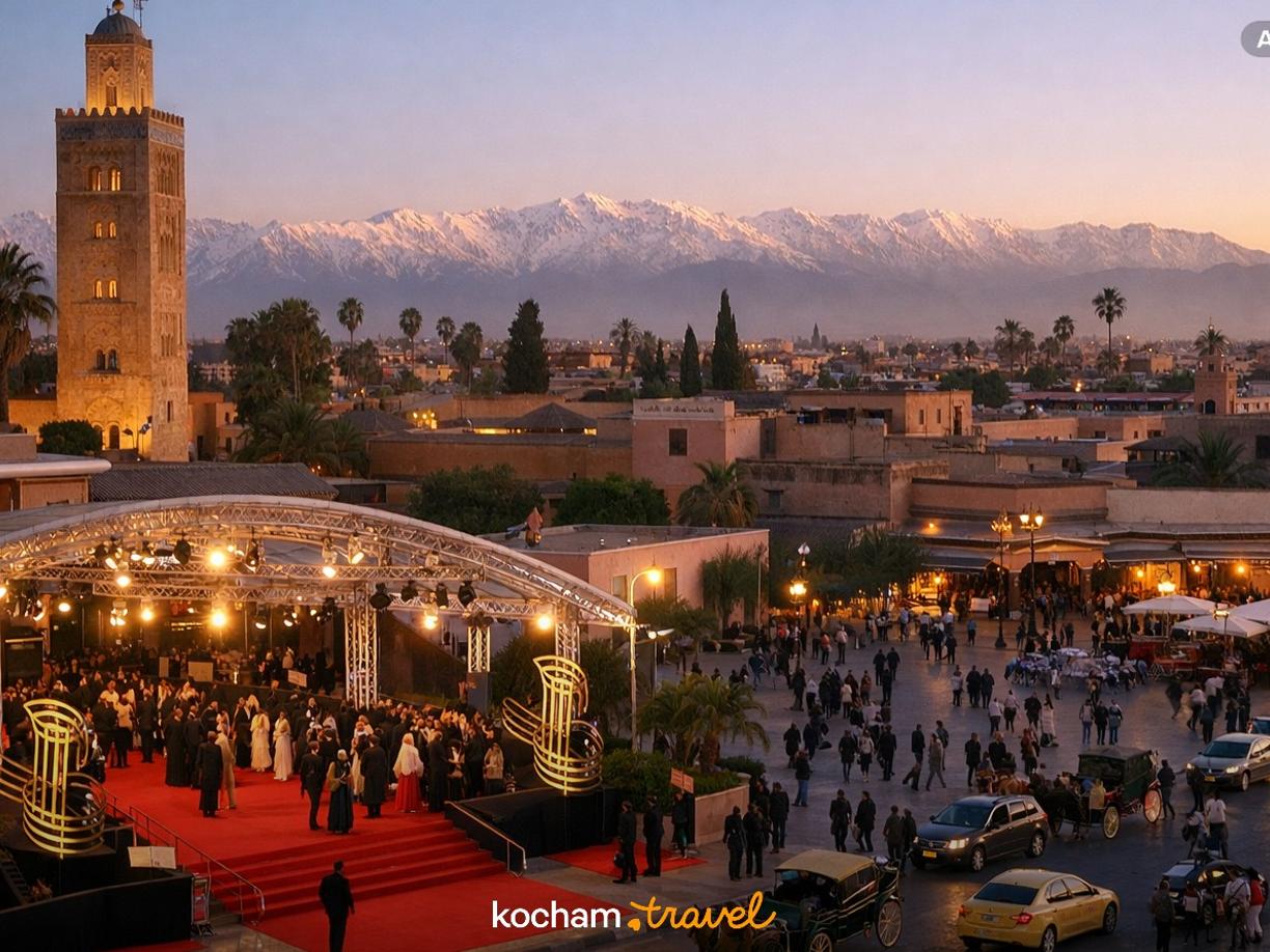 Ilustracja do tematu: Maroko. Międzynarodowy Festiwal Filmowy w Marrakeszu 2026: jak samemu zorganizować loty, wejściówki i poruszanie się po mieście