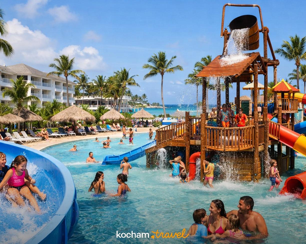 Ilustracja do tematu: Gdzie nocować w Punta Cana na Dominikanie z dziećmi? Hotele z animacjami i aquaparkami.