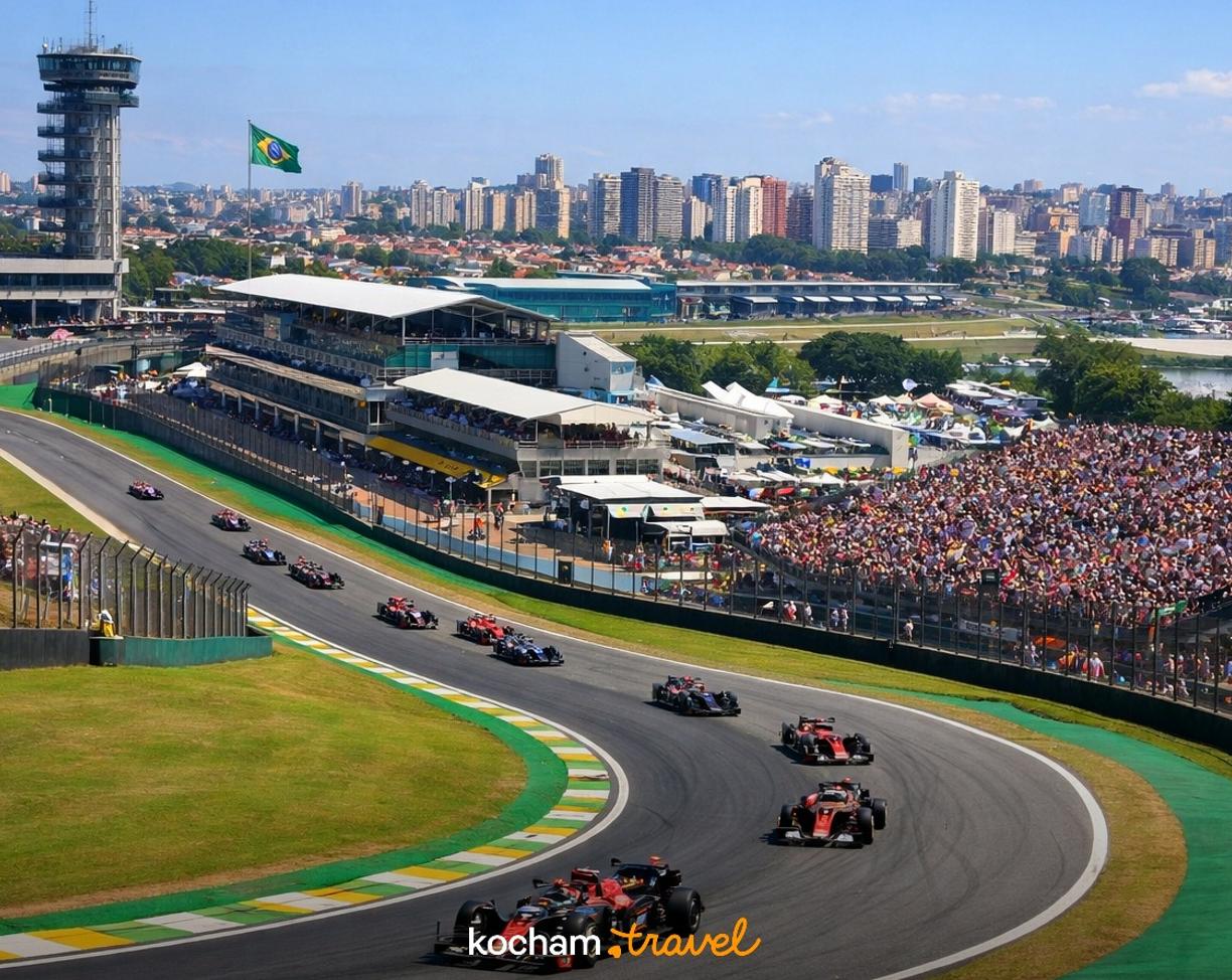 Ilustracja do tematu: Brazylia. Jak samemu zorganizować wyjazd na wyścig F1 na torze Interlagos w São Paulo: bilety, terminy i logistyka.