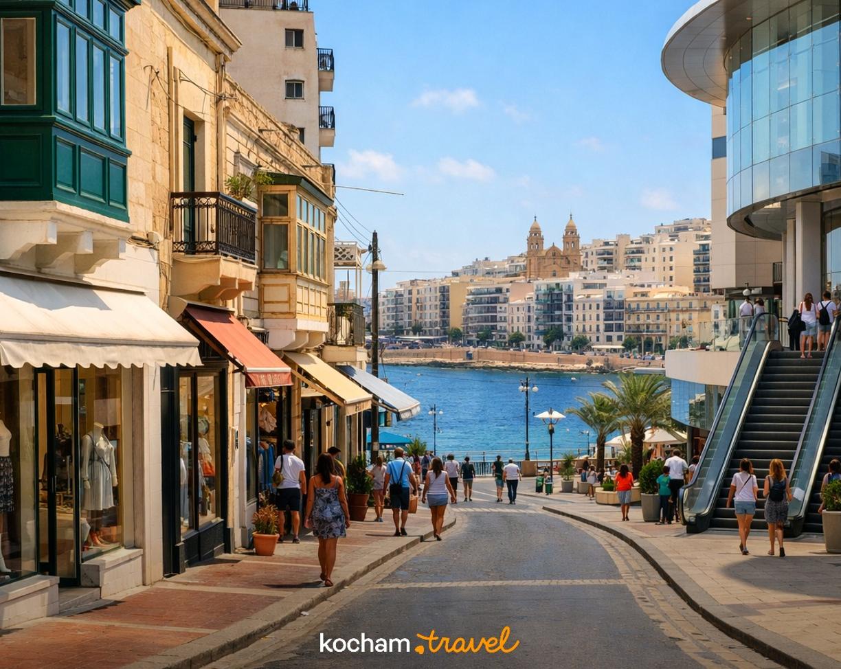 Ilustracja do tematu: Malta. Przewodnik po lokalnych butikach i centrach handlowych w mieście Sliema