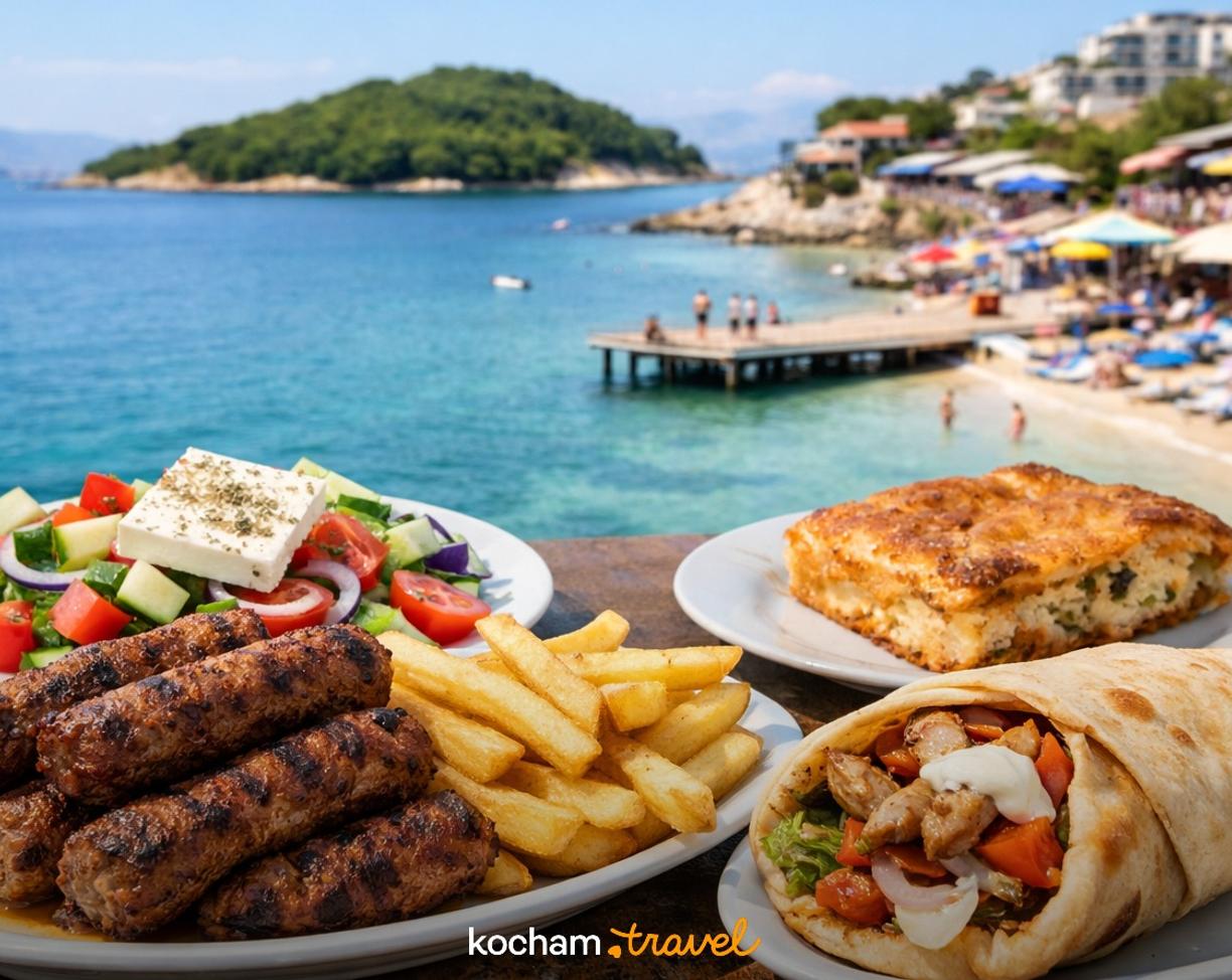 Ilustracja do tematu: Ksamil: gdzie zjeść — lokalne klasyki i street food?