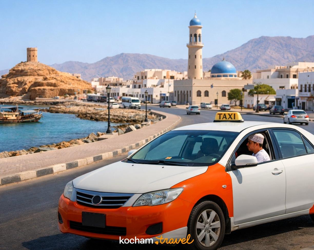 Ilustracja do tematu: Oman. Ceny przejazdów lokalnymi taksówkami w Sur: ile kosztuje krótki kurs po mieście (od 1 do 3 OMR)?