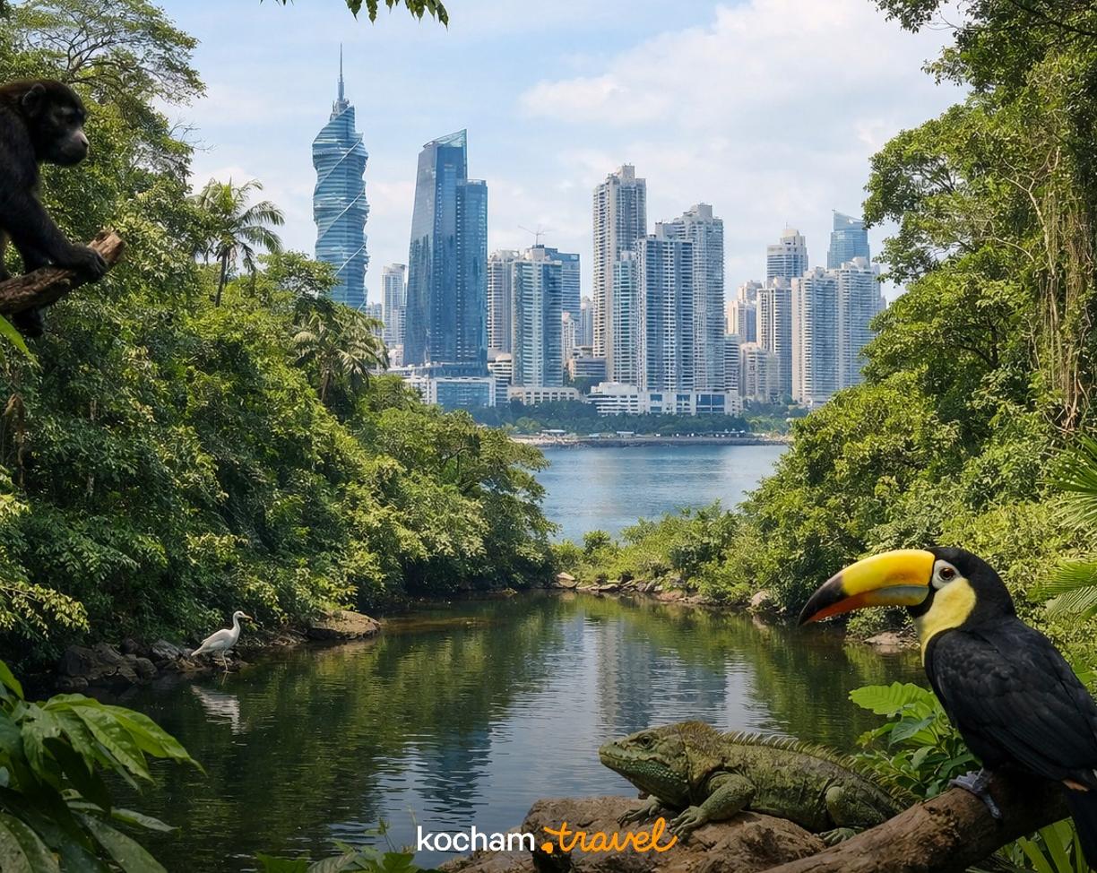 Ilustracja do tematu: Panama. Tropikalna dżungla w sercu metropolii, czyli spotkanie z dziką przyrodą w granicach Panama City