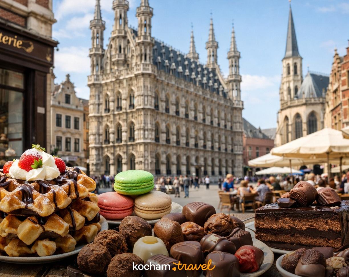 Ilustracja do tematu: Belgia. Słodkie oblicze Leuven: przewodnik po najlepszych cukierniach i czekoladziarniach.