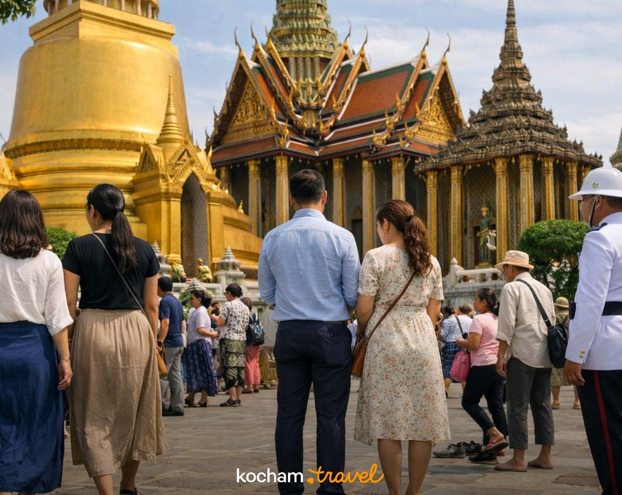Ilustracja do tematu: Tajlandia. Zwiedzanie najważniejszych świątyń w Bangkoku. Zasady ubioru i zachowania w Wielkim Pałacu oraz Wat Pho.