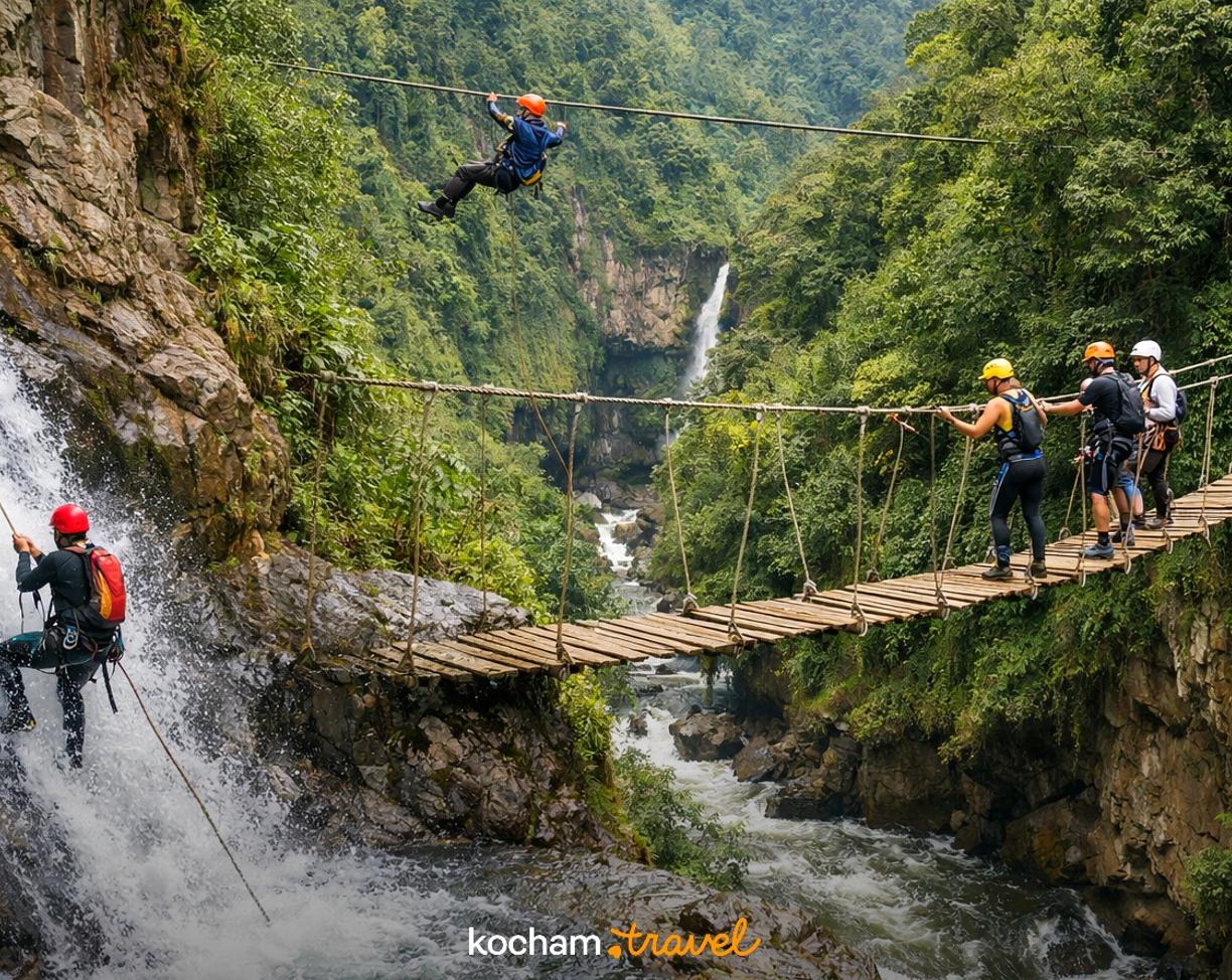 Ilustracja do tematu: Ekwador. Canyoning, tyrolki i mosty tybetańskie – przewodnik po sportach ekstremalnych w Baños.