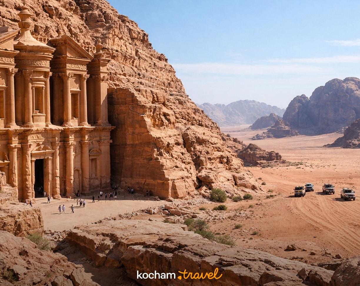 Ilustracja do tematu: Jordania. Wycieczki z Akaby: jak zorganizować jednodniowy wypad do Petry i Wadi Rum?