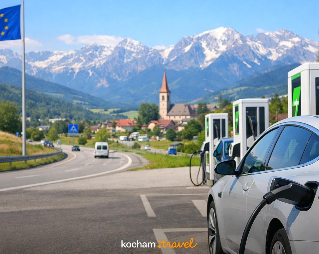 Ilustracja do tematu: Podróż samochodem elektrycznym po Europie. Jak zaplanować trasę i gdzie szukać stacji ładowania?