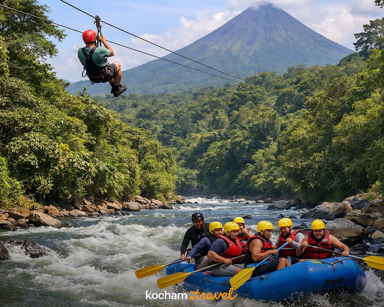 Ilustracja do tematu: Kostaryka. Ceny atrakcji adrenalinowych w La Fortuna: ile zapłacisz za tyrolki i rafting w 2026 roku?