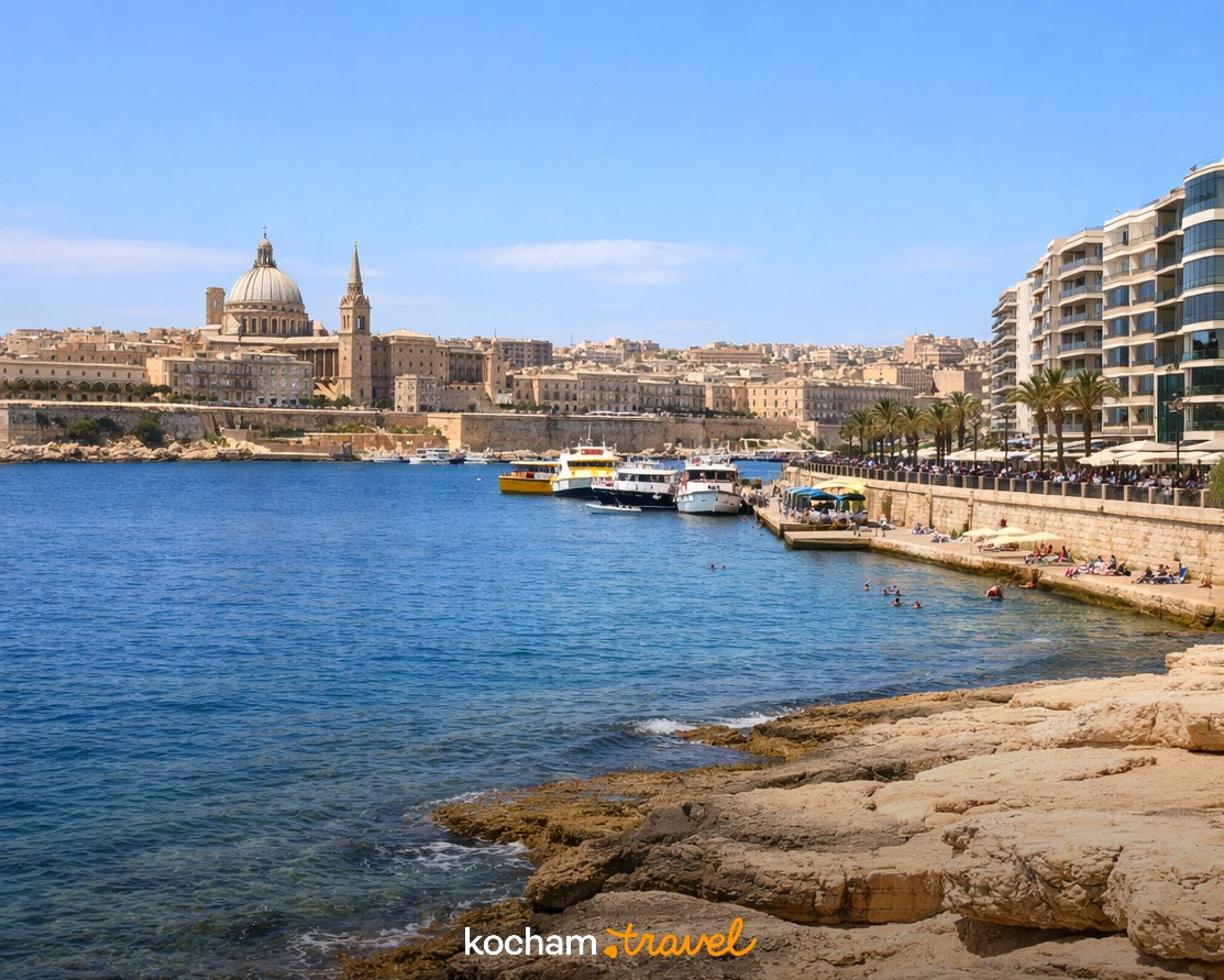 Ilustracja do tematu: Malta. Sliema: jak dojechać i gdzie spać — przejrzysty plan?