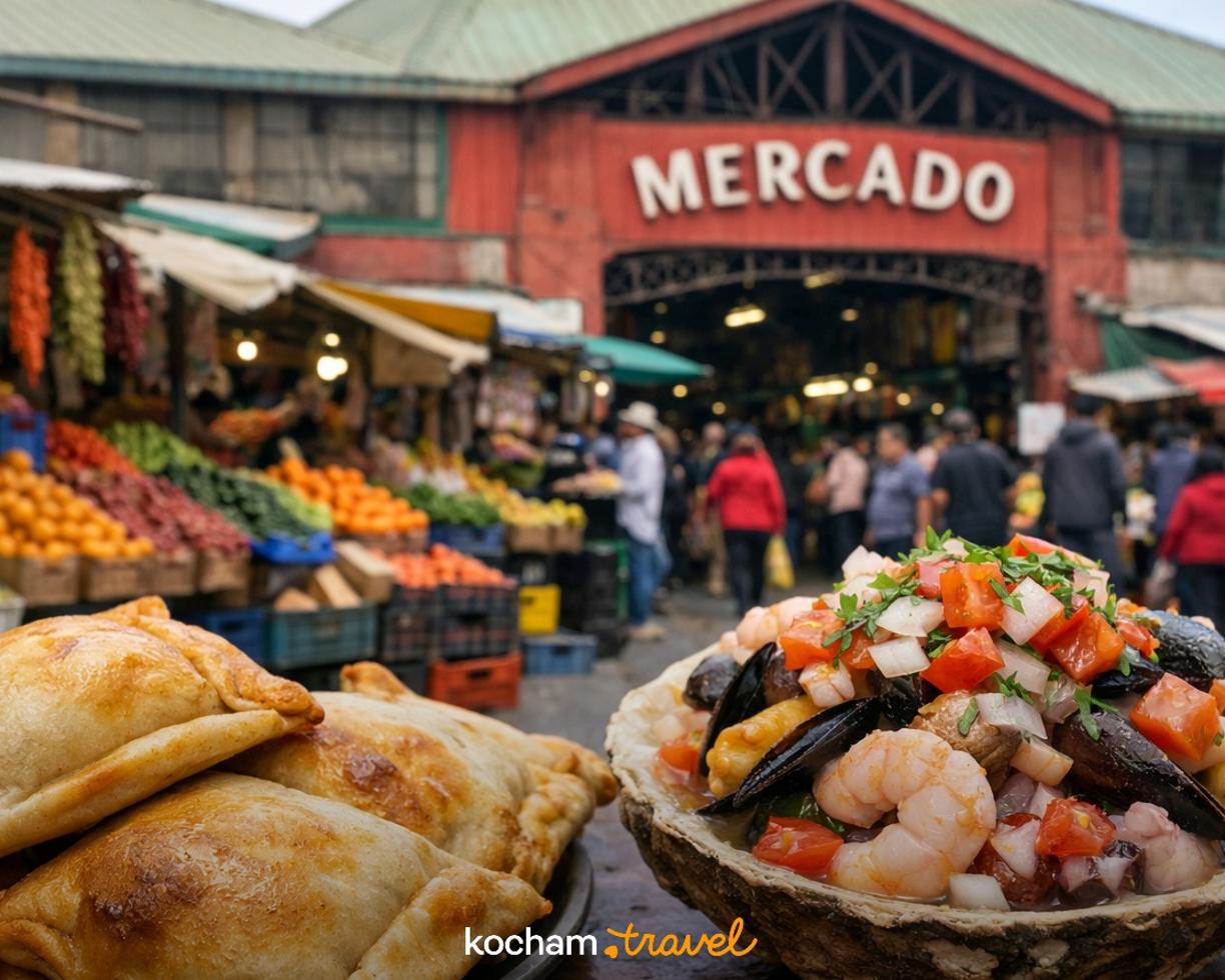 Ilustracja do tematu: Chile. Mercado El Cardonal w Valparaíso: co kupić i czego spróbować na najstarszym targu w mieście.
