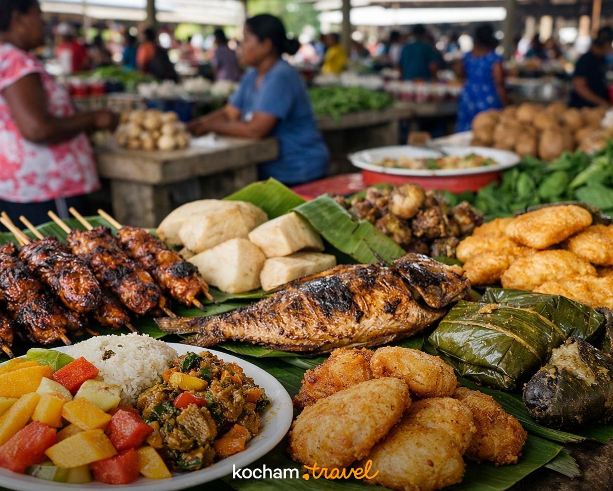 Ilustracja do tematu: Vanuatu. Co zjeść na głównym targu w Luganville? Przewodnik po wyspiarskim street foodzie