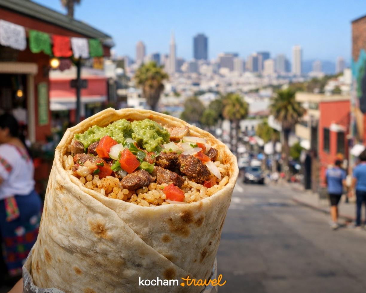 Ilustracja do tematu: Stany Zjednoczone. Kultowy Mission burrito i meksykańskie tradycje kulinarne w San Francisco