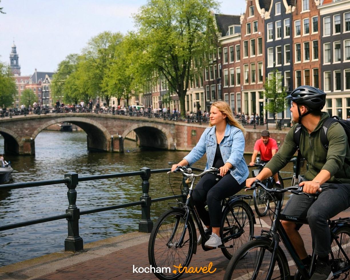 Ilustracja do tematu: City break z Warszawy: Amsterdam - jak wypożyczyć rower i bezpiecznie jeździć po stolicy Holandii