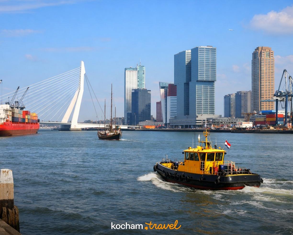 Ilustracja do tematu: City break z Gdańska: Rotterdam (Niderlandy) - jak zwiedzić największy port w Europie i poczuć morski klimat miasta