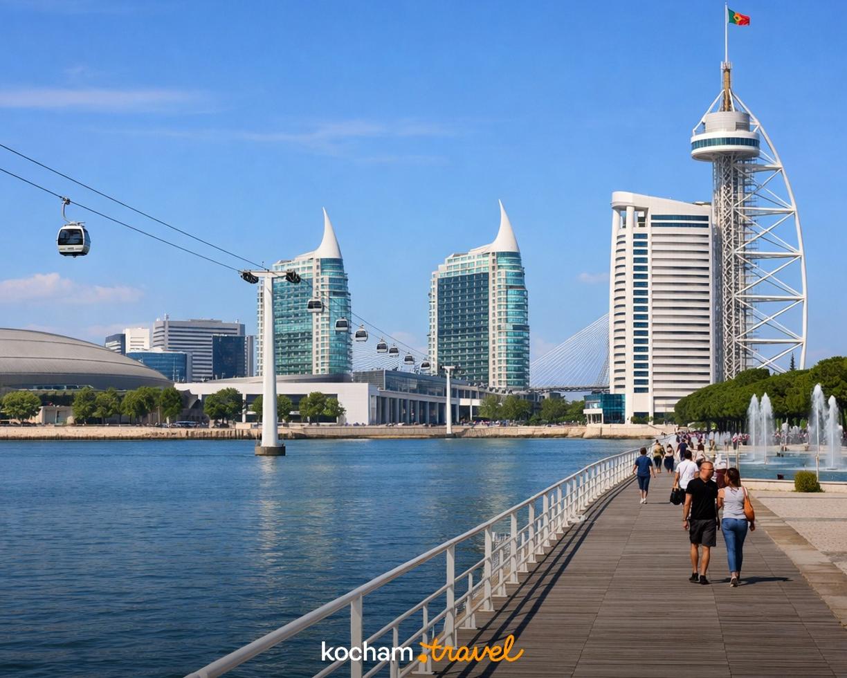 Ilustracja do tematu: City break z Katowic: Lizbona - jak spędzić dzień w nowoczesnej dzielnicy Parque das Nações podczas wizyty w Portugalii?