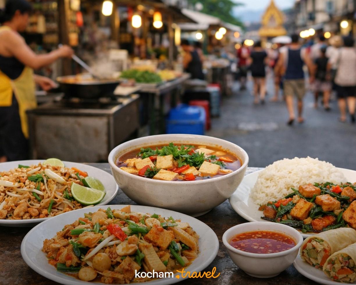 Ilustracja do tematu: Tajlandia. Wegetariański street food na Phuket: czy to możliwe? Odkrywamy roślinne wersje tajskich klasyków.