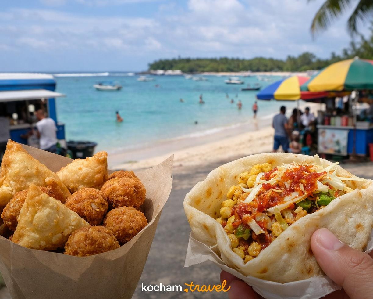 Ilustracja do tematu: Mauritius. Street food w Blue Bay: co zjeść na szybko i tanio przy plaży?