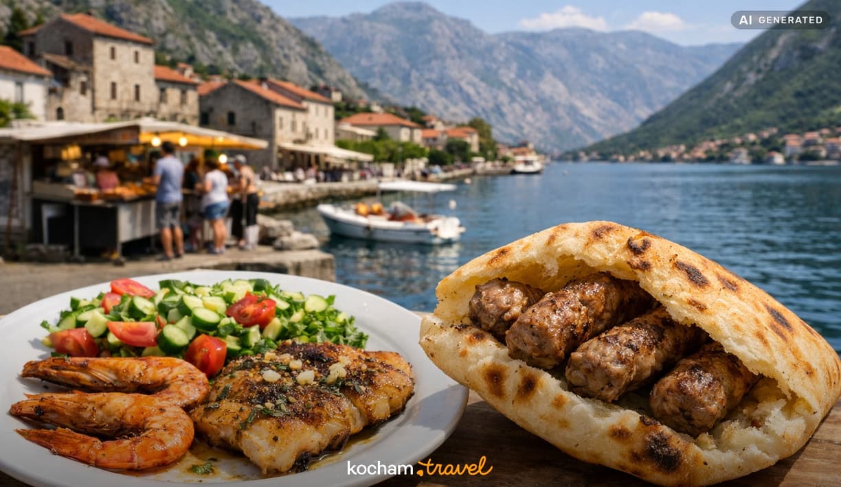 Ilustracja do tematu: Kotor: gdzie zjeść — lokalne klasyki i street food?