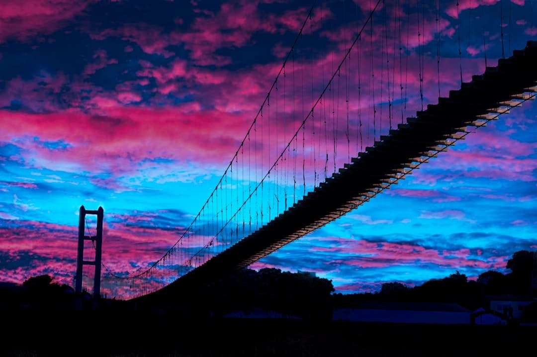 Zachód słońca nad mostem Öresund