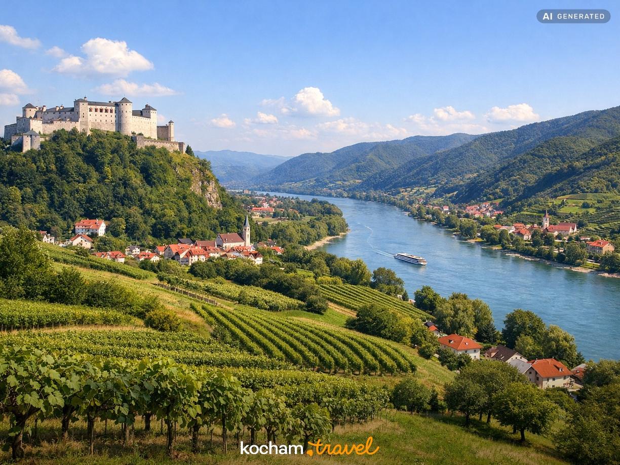 Zamek Hohensalzburg i Dolina Wachau w Austria