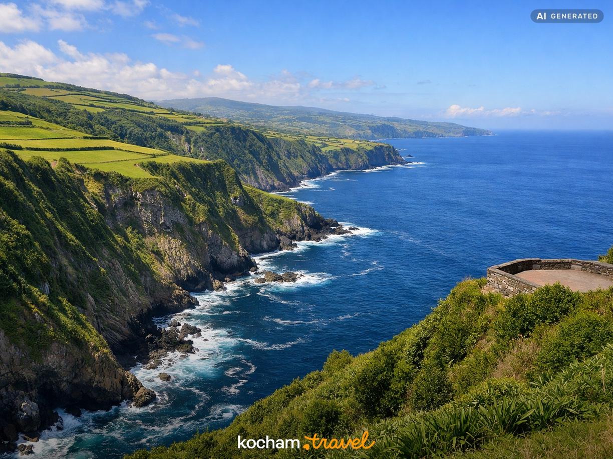 Północne klify: Miradouro de Santa Iria w Sao Miguel