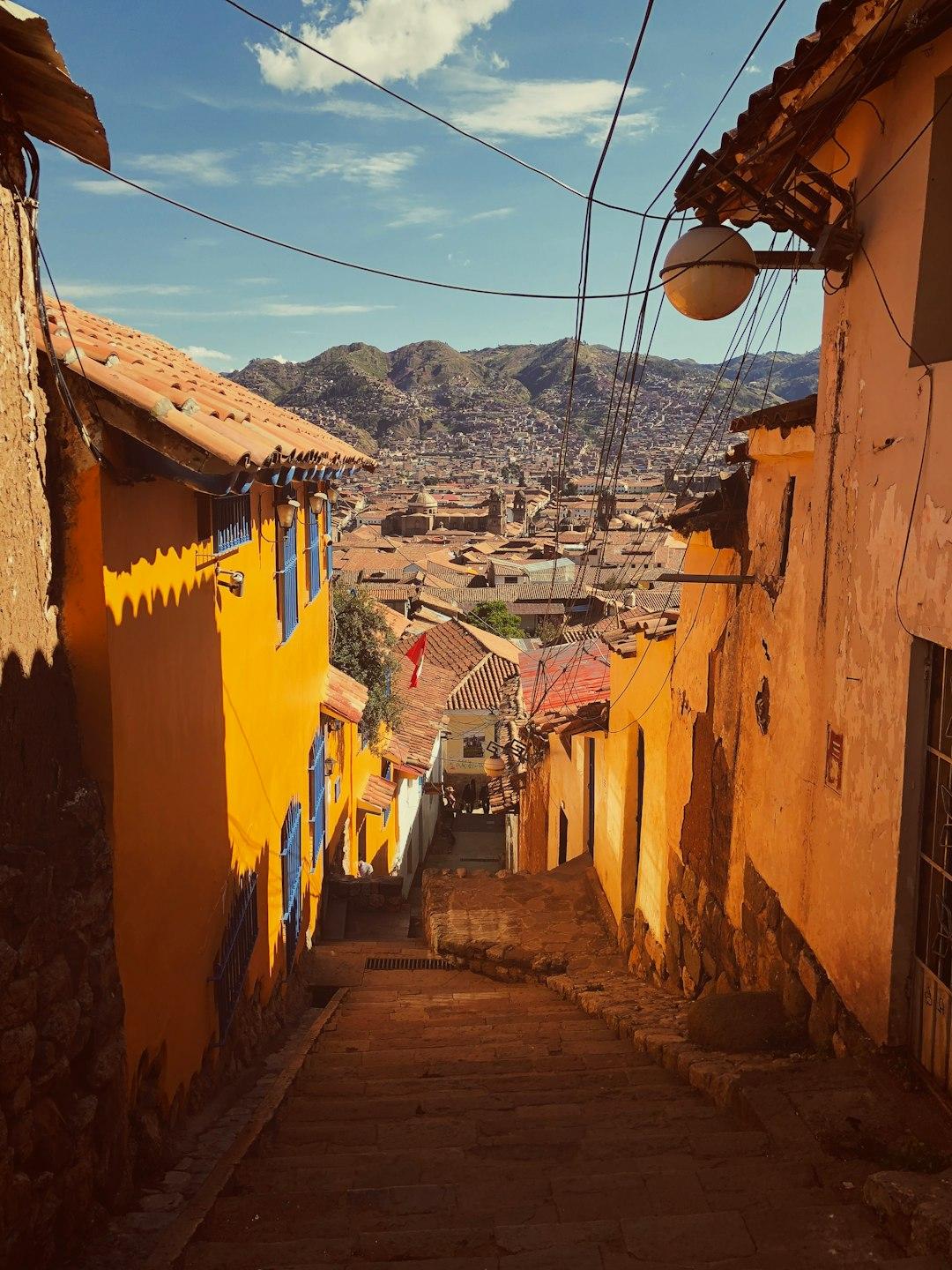 Streets of Cusco with colonial architecture