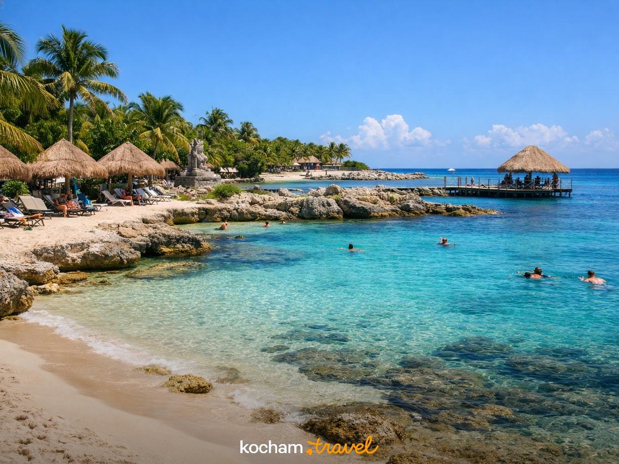 Dzień 2: Relaks na zachodnim wybrzeżu i park Chankanaab w Cozumel