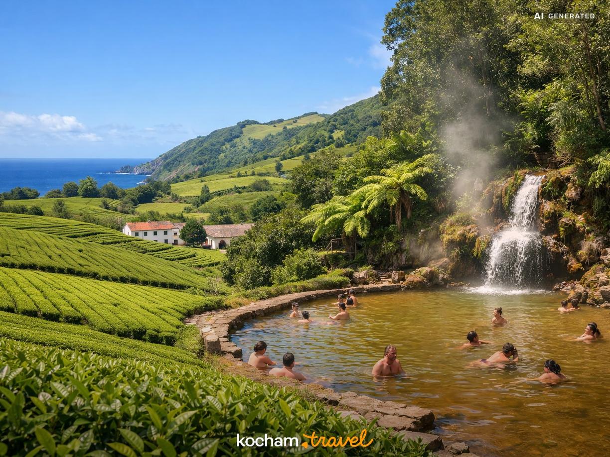 Drugi dzień po południu: Plantacja herbaty i relaks w termach w Sao Miguel