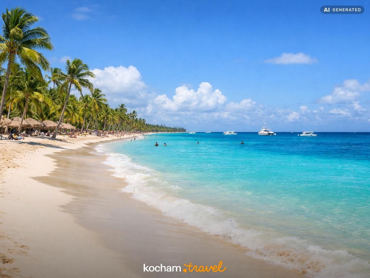 Dzień 1-3: Aklimatyzacja i relaks na plaży Bavaro w Punta Cana